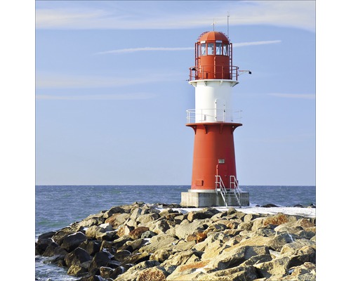PURE LIVING Schilderij glas Lighthouse I 20x20 cm
