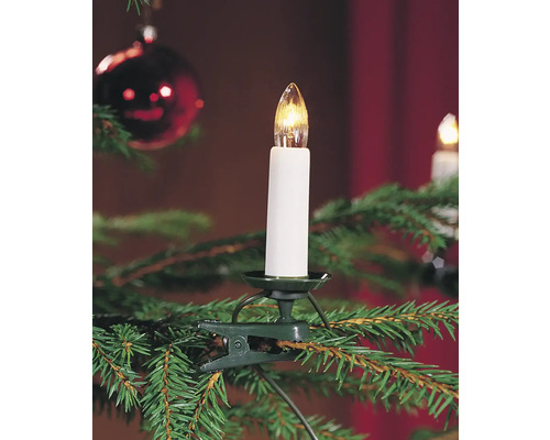 Elektrische kerstboomkaars met klem op de kerstboom