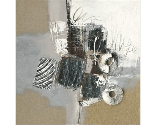 PURE LIVING Schilderij canvas origineel Originalbild Abstract Grey & Brown I 40x40 cm