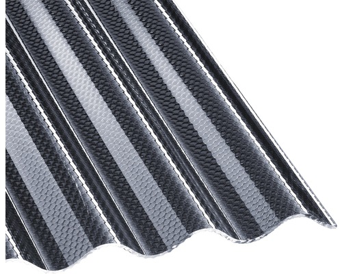 GUTTA Acryl Golfplaat sinus 76/18, grafiet, 2000x1045x3 mm Golfplaat van kunststof