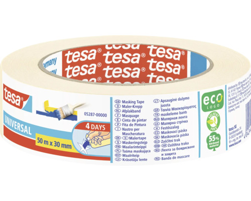 TESA Schilderstape universal beige 50 m x 30 mm Tesa Universal schilderstape 50 meter maal 30 millimeter