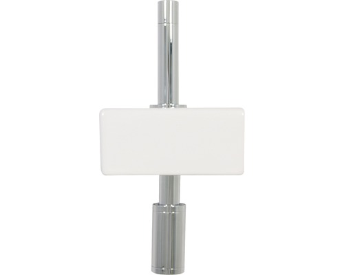 Wastafelsifon met rechthoekige keramische wasbak