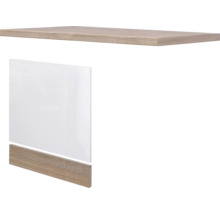 FLEX WELL Vaatwasserpaneel inclusief plint en werkblad Valero wit 110x60x86 cm