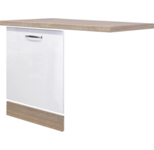 FLEX WELL Vaatwasserpaneel inclusief plint en werkblad Valero wit 110x60x86 cm