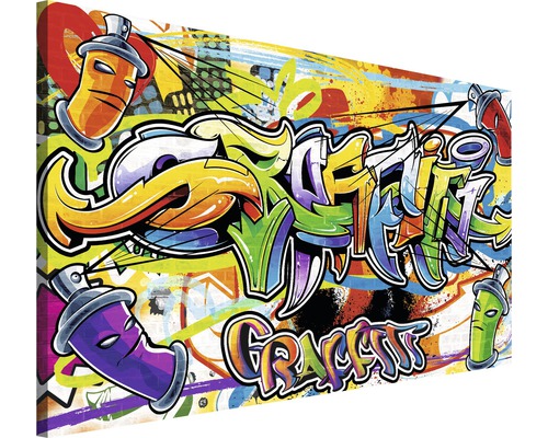 Schilderij canvas graffiti 75x100 cm