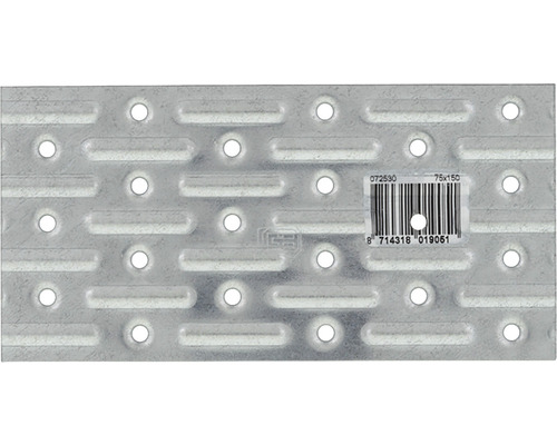 Metalen gatenplaat met gaten en streepjespatroon