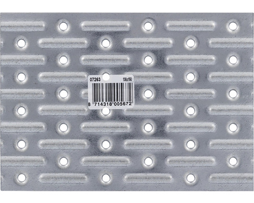 Geperforeerde plaat van metaal, 106 x 150 millimeter