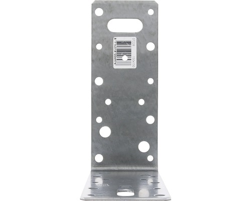 Hoekconnector van metaal, 150 bij 150 millimeter, met gaten voor bevestiging