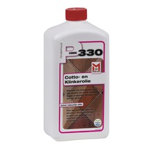 HMK P330 cotto- en klinkerolie in een witte plastic fles met rode dop