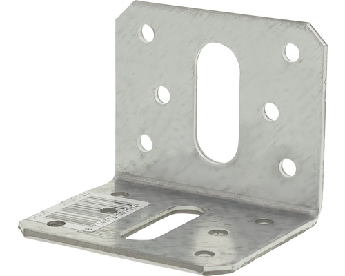 GB Hoekanker vlak 50x50x60 mm verzinkt Hoekverbinding van metaal met gaten voor bevestiging