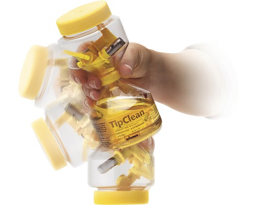 Wagner TipClean spuitmondreinigingscontainer in hand