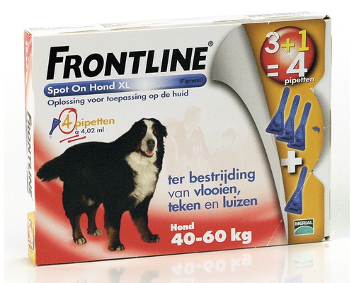 Frontline Spot on, hond, extra large 40-60kg 4 pip