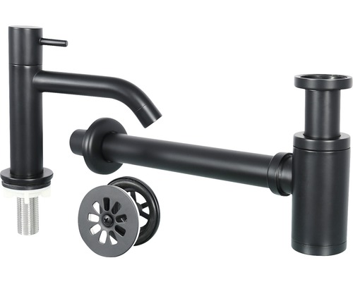 Wastafelkraan set met sifon en afvoergarnituur