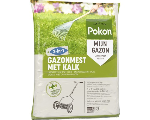 Pokon Gazonmest met kalk 3-in-1 verpakking