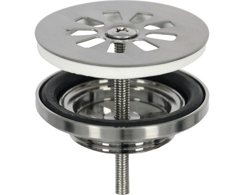 Spoelbakafvoergarnituur van roestvrij staal