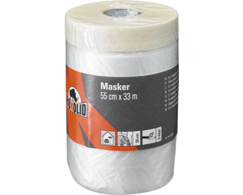 ROXOLID Schilderstape met folie beige 55 cm x 33 m Roxolid Masker afdekfolie 55 cm x 33 m