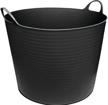 Zwarte flexibele emmer met handvatten voor de tuin