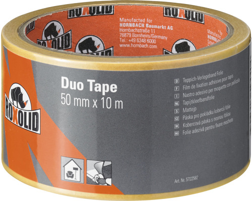 ROXOLID Duo Tape dubbelzijdig tapijttape bruin 50 mm x 10 m