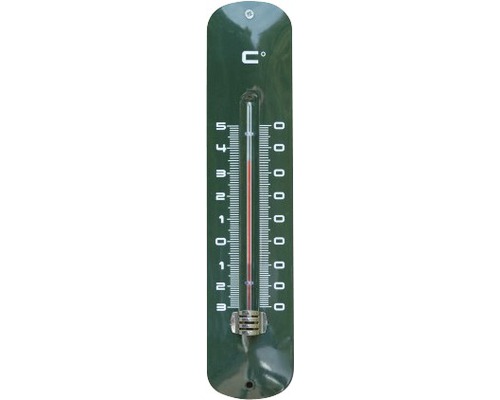 Muurthermometer metaal H 30 cm groen