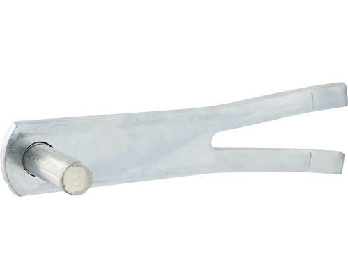 Metalen fitting met pin en vork