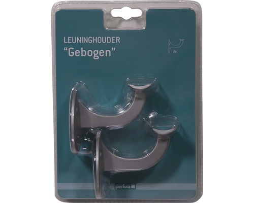 Gebogen leuninghouder in een verpakking van twee stuks