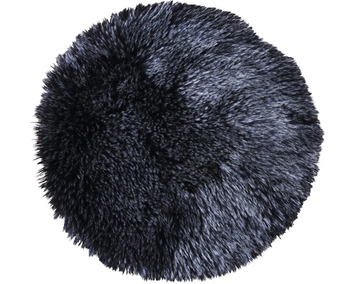 SOLEVITO Zitkussen imitatiebont zwart ø 35 cm SOLEVITO Zitkussen imitatiebont zwart ø 35 cm