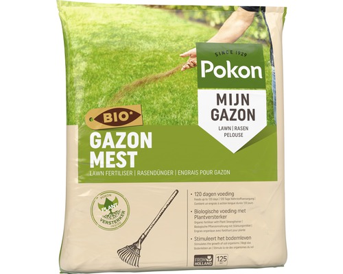 Pokon gazonmest in zak met biologisch keurmerk