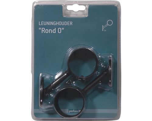 Twee ronde leuninghouders voor wandmontage in verpakking