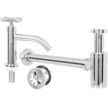DIFFERNZ Fonteinset Hura beton chroom 37,5x18,5x9 cm