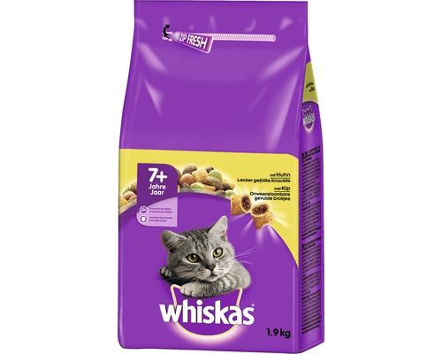 WHISKAS Kattenvoer senior kip 1,9 kg Whiskas kattenvoer voor katten vanaf 7 jaar, met kip, 1.9 kilogram