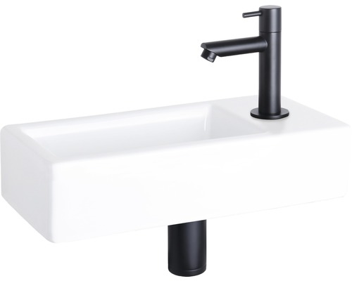 Rechthoekige wastafel met kraan