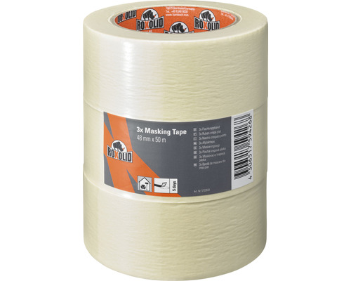 ROXOLID Schilderstape 48 mm x 50 m 3 stuks ROXOLID Schilderstape 48 mm x 50 m 3 stuks