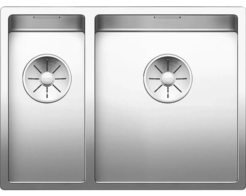 Roestvrijstalen spoelbak met twee bakken