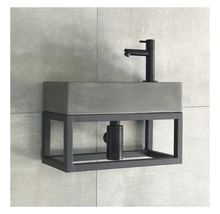 DIFFERNZ Fonteinset Hura beton mat zwart 37,5x18,5x9 cm