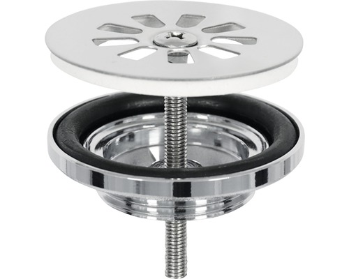 Spoelbakzeef van metaal met schroef