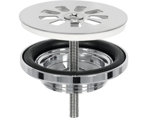 Metalen gootsteenstop met zeef