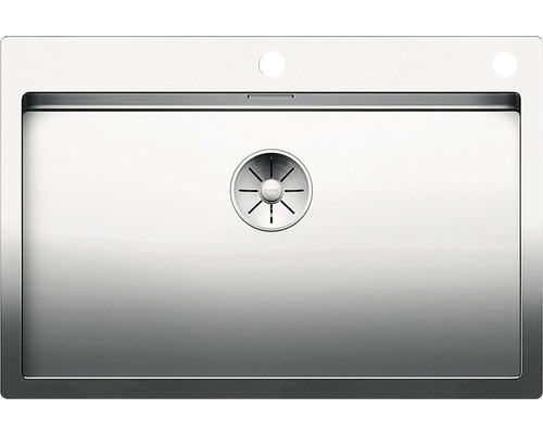 Spoelbak van roestvrij staal met afvoer