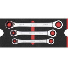 Set ringratelsleutels met de maten 8, 9, 15, 16, 19 en 13 millimeter