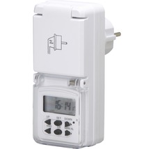 Digitale tijdschakelaar voor buiten met IPX4-bescherming