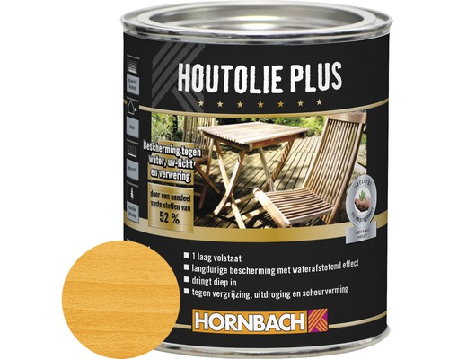 HORNBACH Houtolie Plus lariks 750 ml Pot houtolie Plus voor bescherming en onderhoud van houten oppervlakken