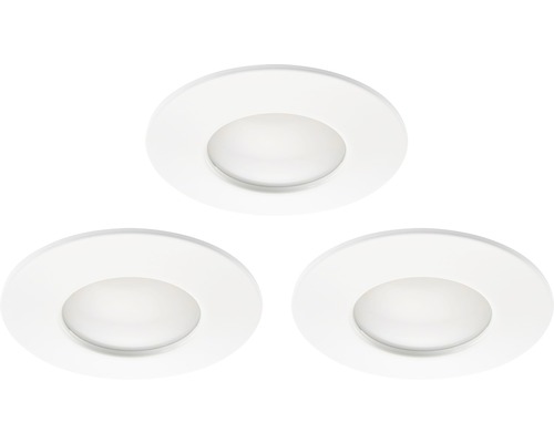Drie ronde LED inbouwspots