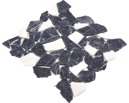 Mozaïektegel van marmer in gebroken optiek