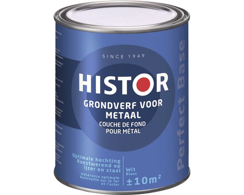 HISTOR Perfect Base Grondverf voor metaal wit 750 ml Histor metaal grondverf in blik