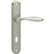 INTERSTEEL Deurkruk paar George op schild met sleutelgat SL72 nikkel mat