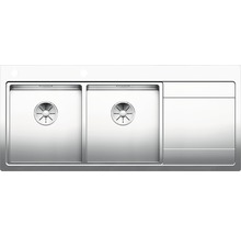 Spoelbak met twee bakken en afdruipvlak