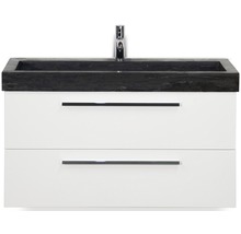 SANOX Badkamermeubelset Seville met wastafel 101 cm wit hoogglans