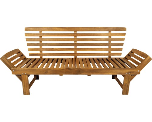 Houten tuinbank met armleuningen