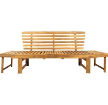 Houten bank met rugleuning voor buiten