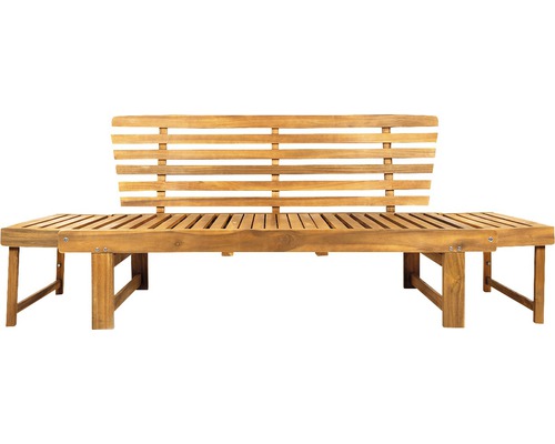 Houten bank met rugleuning voor buiten