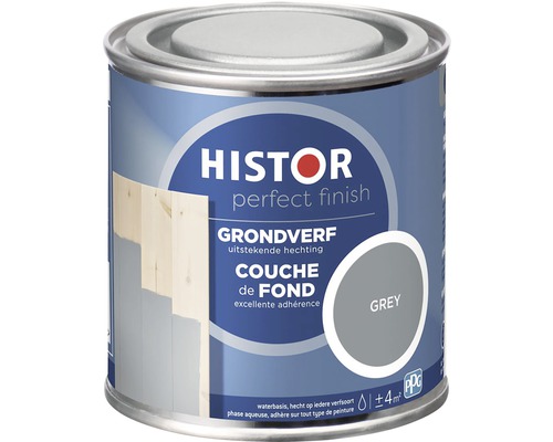 HISTOR Perfect Finish Grondverf grijs 250 ml Histor Perfect Finish grondverf in blik
